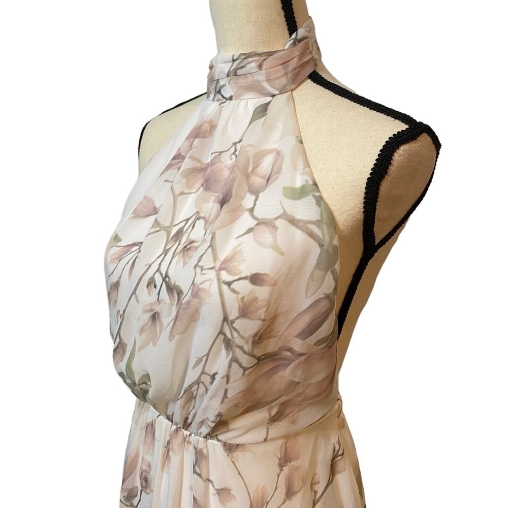 Show Me Your Mumu SMYM Collette Halter Collar Dress Floral Sz S Open Back - Picture 10 of 15